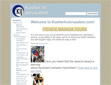 Tablet Screenshot of kosherinjerusalem.com